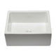ALFI brand AB2418HS-W 24 inch White Reversible Smooth / Fluted Single Bowl Fireclay Farm Sink