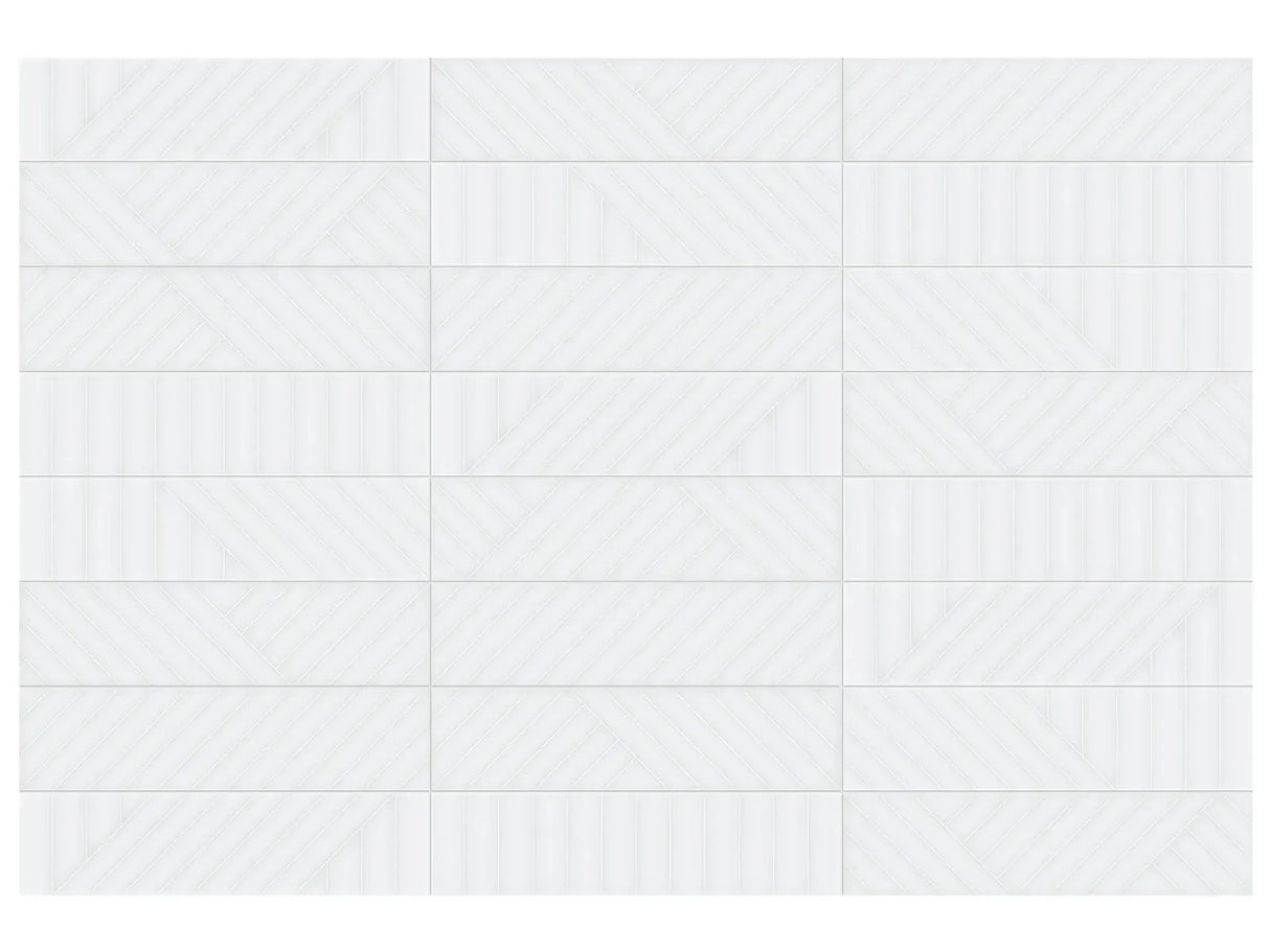 Anatolia Geometra 3X12 Maze Powder Glossy Ceramic Wall Tile 4000-0314-0 Powder Maze 3x12 - premium natural stone mosaic tile from Anatolia Tile, available at PoshHaus showroom in Keene, NH