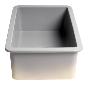 Gray Matte 27" x 18" Fireclay Undermount / Drop In Firelcay Kitchen Sink
