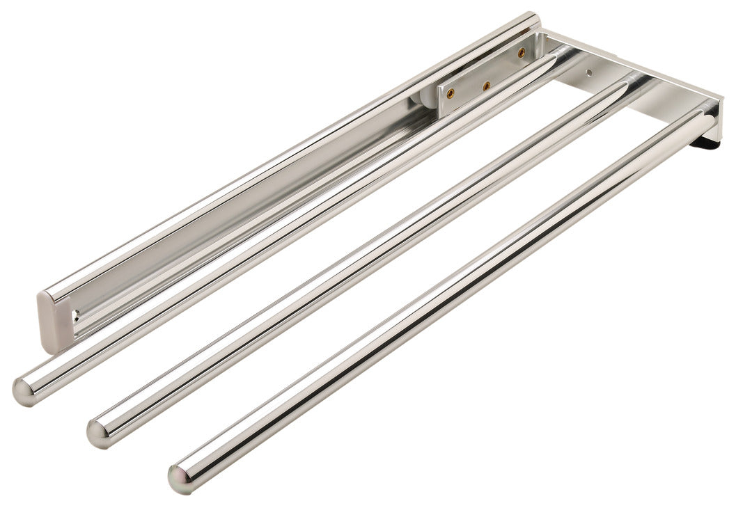 Häfele 510.54.932 Towel Rack Pull-Out, 3 Bar, Extendable, Anodized silver