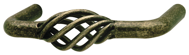 Häfele 125.32.801 Pull, Birdcage, Steel, Burnished brass, 76 mm (3") CTC