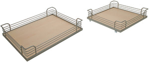 Häfele 548.11.266 Tray Set, for Magic Corner II, Arena Plus, Chrome surround/maple bottom