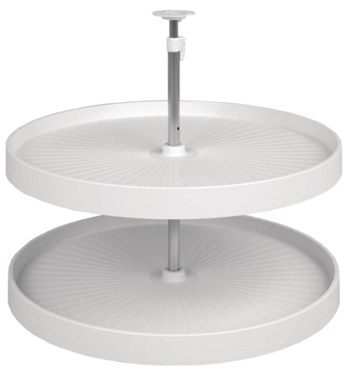 Häfele 542.96.705 Lazy Susan Set, Full Circle, Plastic, Two-Tray, Ø32", white 1, set