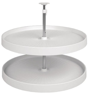 Häfele 542.96.705 Lazy Susan Set, Full Circle, Plastic, Two-Tray, Ø32", white 1, set