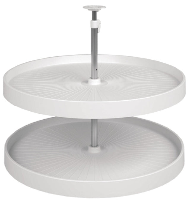 Häfele 542.96.705 Lazy Susan Set, Full Circle, Plastic, Two-Tray, Ø32", white 1, set