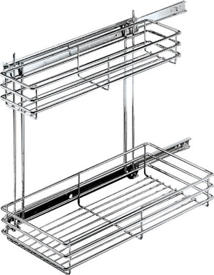 Häfele 545.48.239 Base Pull-Out, Under Sink Storage, Steel, (W x D x H): 8 9/16" x 18 1/2" x 16 9/16"
