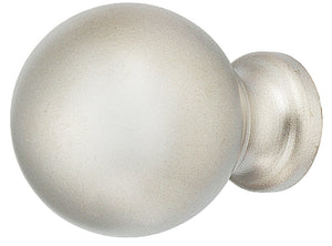 Häfele 136.87.619 Knob, Architectural, Brass, Matte nickel, Ø19 mm (3/4")