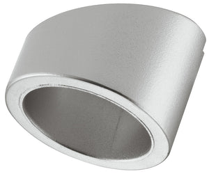 Häfele 833.72.832 Housing for LED light, Wedged, Surface Mounted, for Häfele Lighting LED 2022 12V, Monochrome, drill hole Ø: 26 mm (1"), Anodized silver