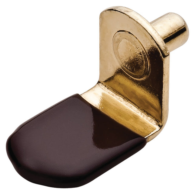 Häfele 282.11.120 Metal Shelf Supports, Ø5 mm, with Protective Cover for Glass Shelves, Brass-plated