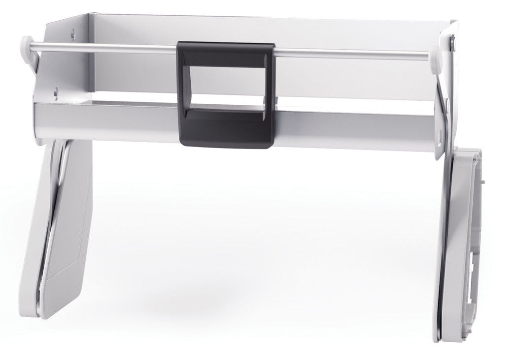 Häfele 504.69.713 iMOVE Pull Down Unit, for Face Frame, with Shim, 24" cabinet width, silver/white, single shelf