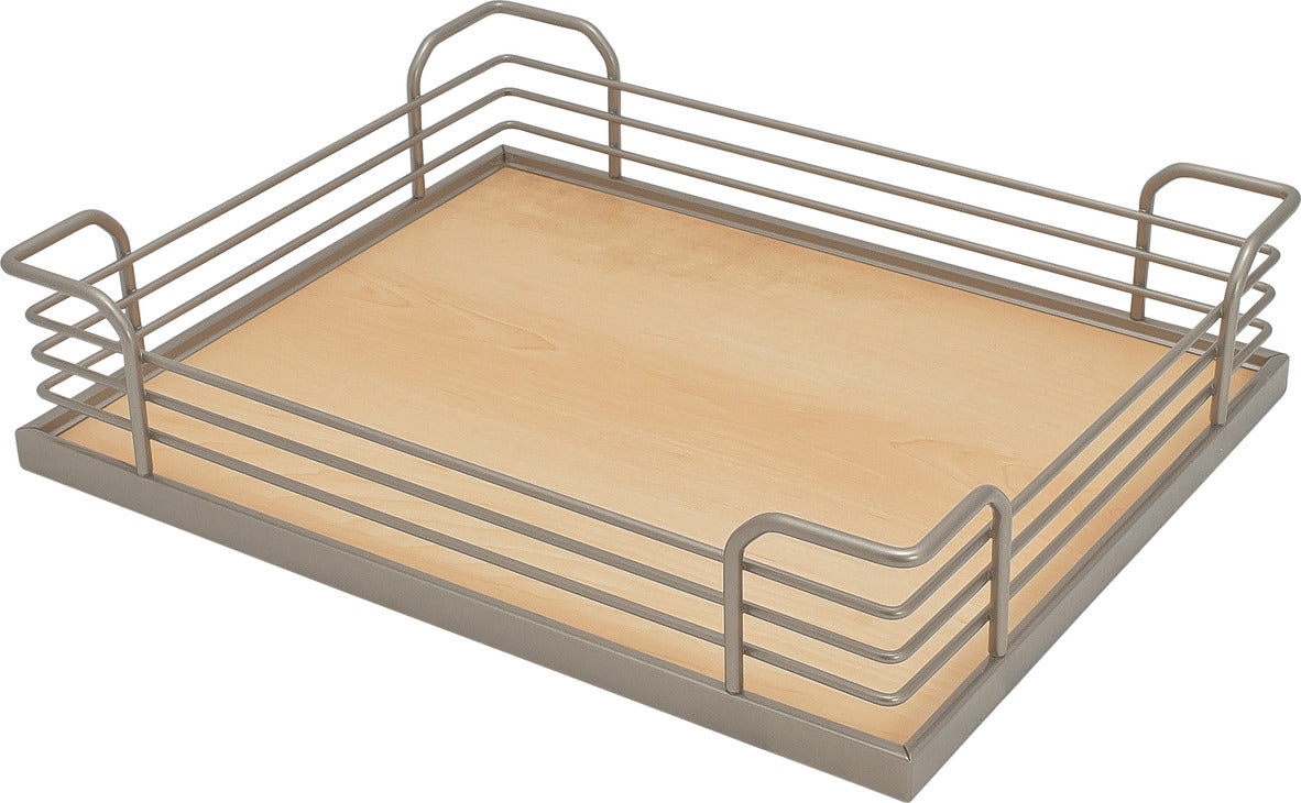 Häfele 546.65.201 Back Frame Tray Set, for Tandem Pantry, Arena Plus, Chrome/White, width 14 7/8"