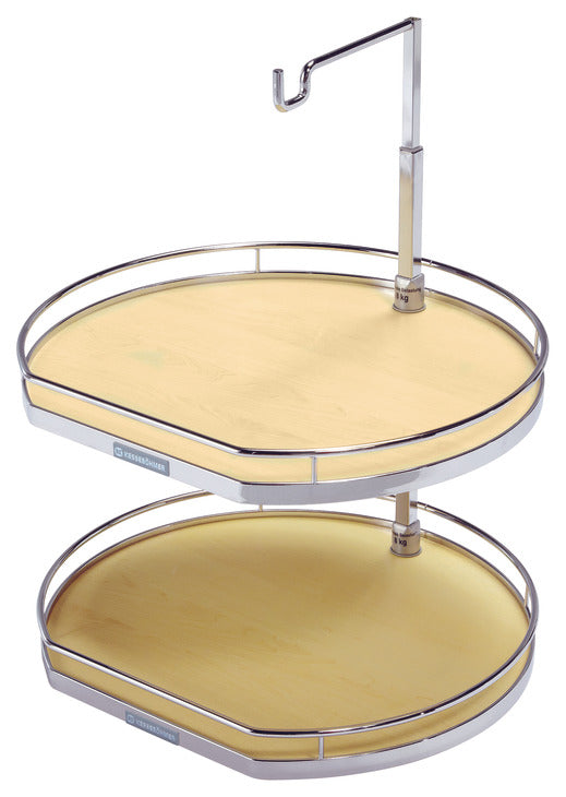Häfele 543.34.961 Kesseböhmer - Twister Set, Melamine, Two or Three-Tray, for Upper Cabinets, Arena Plus, Anthracite/Anthracite, height 32" - 36 1/2", 3 shelves
