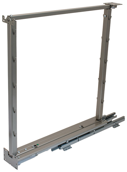 Häfele 546.62.413 Kesseböhmer - Base Pull-Out Frame, Dispensa, 60 lbs max with Soft Close, Height: 670 – 812 mm (26 3/8" – 32"), 5 tray positions, anthracite