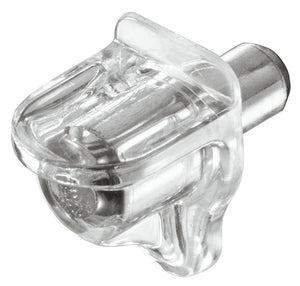 Häfele 282.12.705 Shelf Support, For wood or glass, plastic, for plug fitting into drill hole Ø 5 mm, For Ø5 mm hole 12.6 mm depth, White
