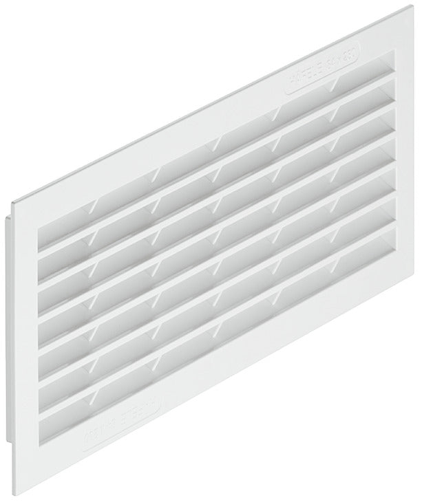 Häfele 571.64.726 Ventilation Grill, Plastic, with louvres, Square, White, 254 x 108 mm