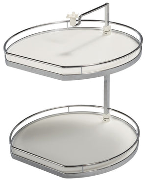 Häfele 542.90.333 Kesseböhmer - Twister Set, Melamine, Two or Three-Tray, for Upper Cabinets, Arena Plus, Chrome/anthracite, height 32" - 36 1/2", 3 shelves