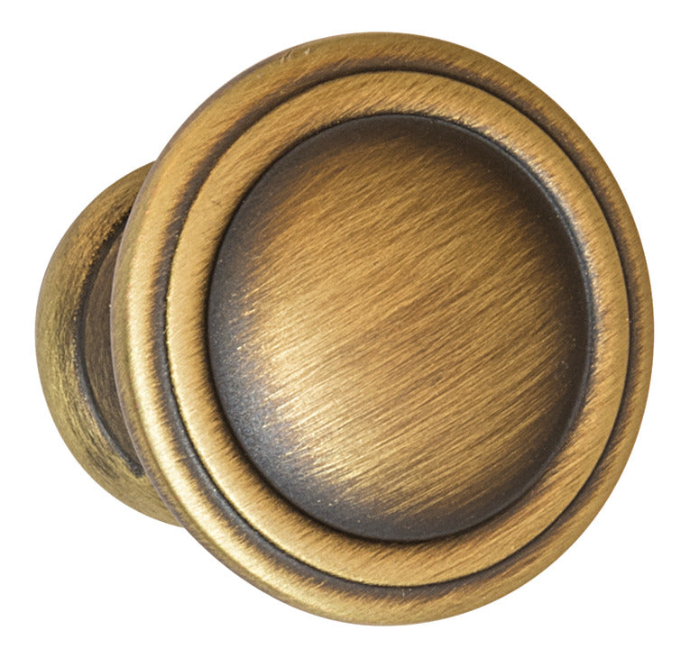 Häfele 110.93.472 Knob, Keystone, Zinc, antique satin brass