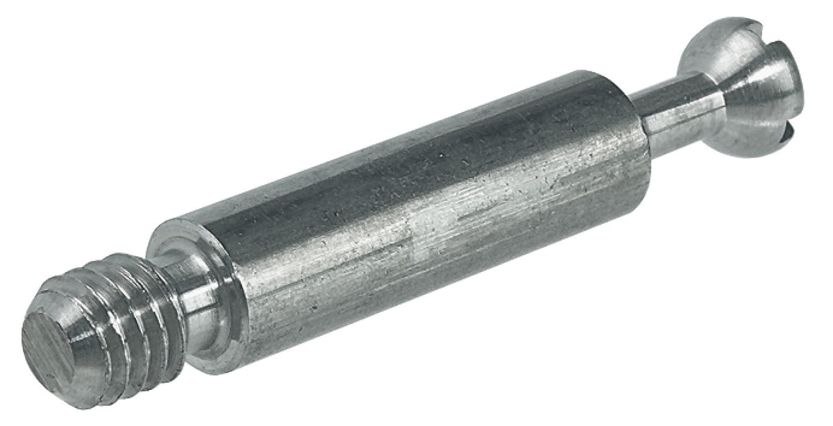 Häfele 262.27.941 Connecting Bolt, Minifix® S100, with thread M6, Bolt hole 8 mm, bolt head Ø 7 mm, Drilling distance B: 24 mm, galvanized, thread length L: 12 mm