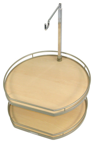 Häfele 542.90.332 Kesseböhmer - Twister Set, Melamine, Two or Three-Tray, for Upper Cabinets, Arena Plus, Chrome/anthracite, height 25 15/16" - 30 1/2", 2 shelves
