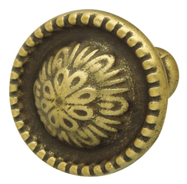 Häfele 125.03.102 Knob, Classico, Brass, Rustic brass, Ø32 mm (1 1/4")