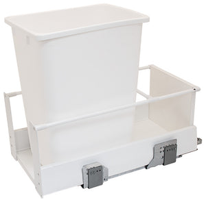 Häfele 503.15.221 Waste Bin Pull-Out, Matrix, Single, Frame: anthracite, bottom and back: black melamine, bin: gray, 36 qt