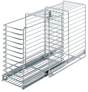 Häfele 545.48.248 Lockable Base Pull-Out Compartment, Under Sink Storage, Steel, (W x D x H): 8" x 17" x 17 3/8"