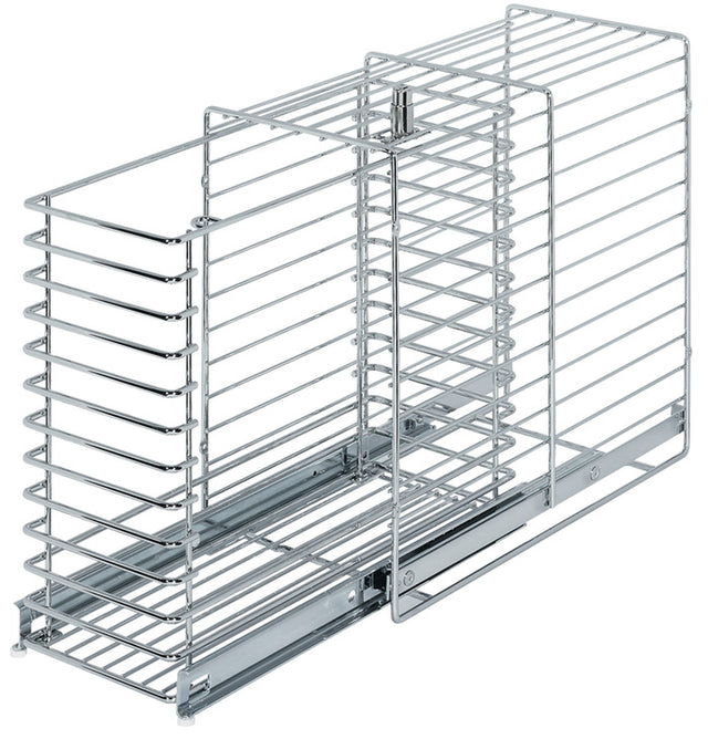 Häfele 545.48.248 Lockable Base Pull-Out Compartment, Under Sink Storage, Steel, (W x D x H): 8" x 17" x 17 3/8"