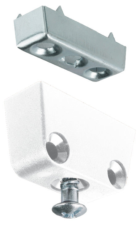 Häfele 262.61.700 Trapez RTA Connector, For screw fixing, White