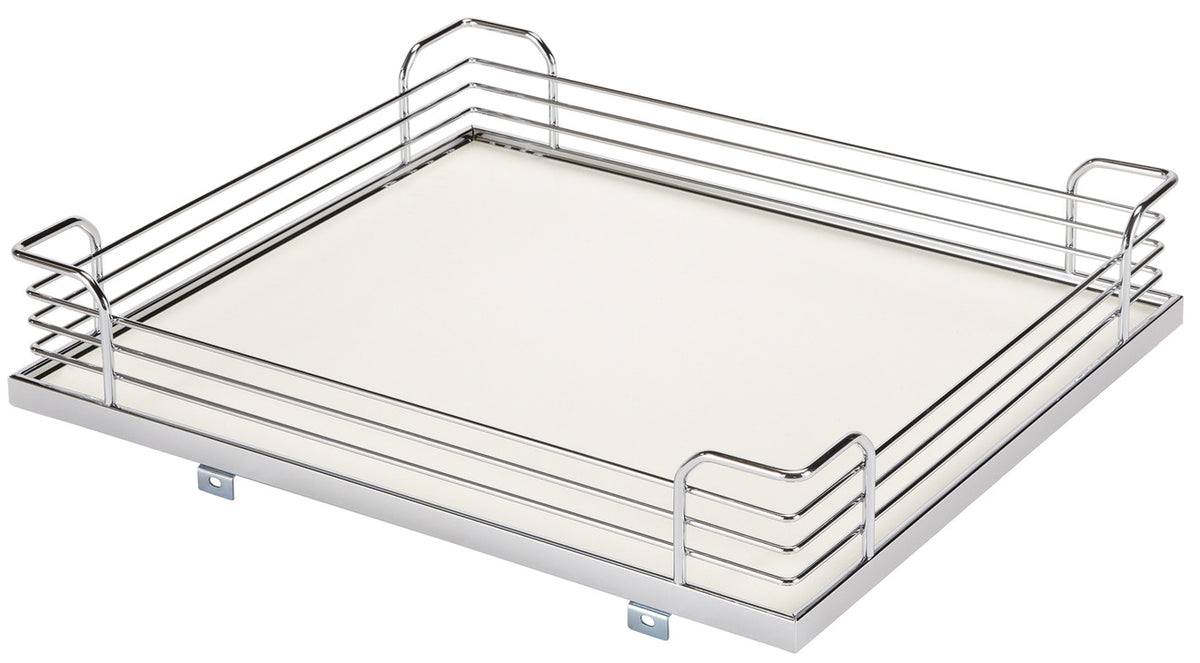 Häfele 548.11.264 Tray Set, for Magic Corner II, Arena Plus, Chrome surround/white bottom