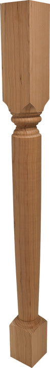 Häfele 635.74.600 Wood Post, H x W x D: 876 x 71 x 71 mm (34 1/2" x 2 13/16" x 2 13/16"), Cherry
