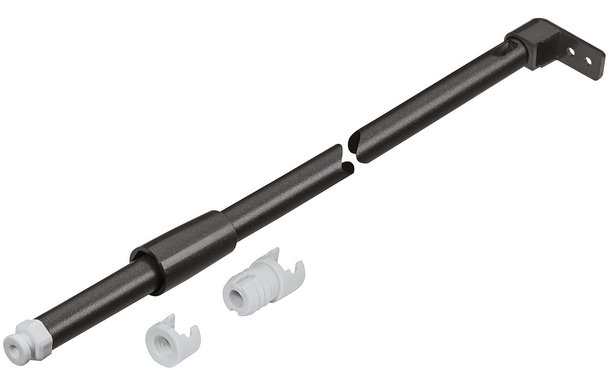 Häfele 553.59.402 Round Gallery Rail Set, Matrix Box P, For pull out for door front fixing, Length 350 mm (13 3/4"), metallic anthracite