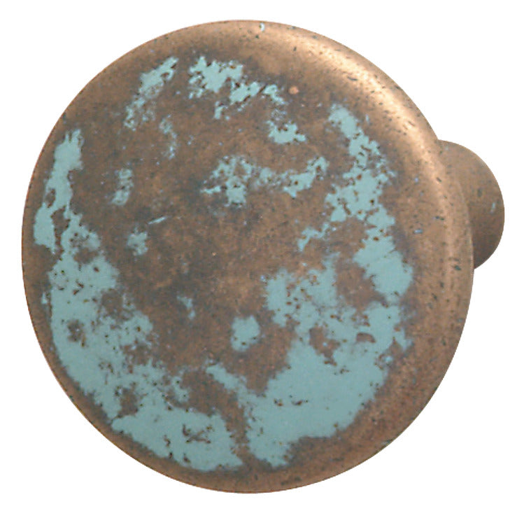 Häfele 123.27.032 Knob, Verdigris Collection, Rustic Copper, Zinc, Ø37 mm (1 7/16")