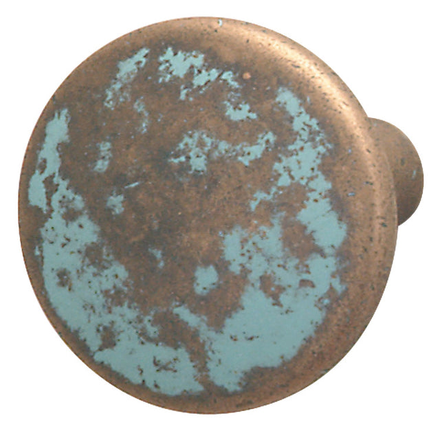 Häfele 123.27.032 Knob, Verdigris Collection, Rustic Copper, Zinc, Ø37 mm (1 7/16")