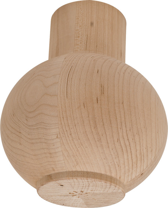 Häfele 634.26.116 Bunn Foot, Ø x H: 127 x 152 mm (5 x 6"), Maple