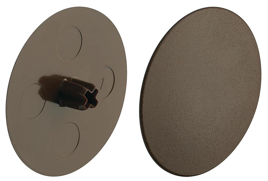 Häfele 262.87.190 Cover Cap, Maxifix® Connector Housing, Plastic, Ø 39 mm, Brown