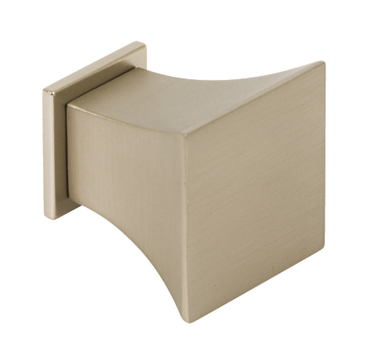 Häfele 110.35.390 Knob, Arco, with Backplate, Zinc Alloy, (1 3/16" x 1 3/16") 30 x 30 mm, Polished chrome