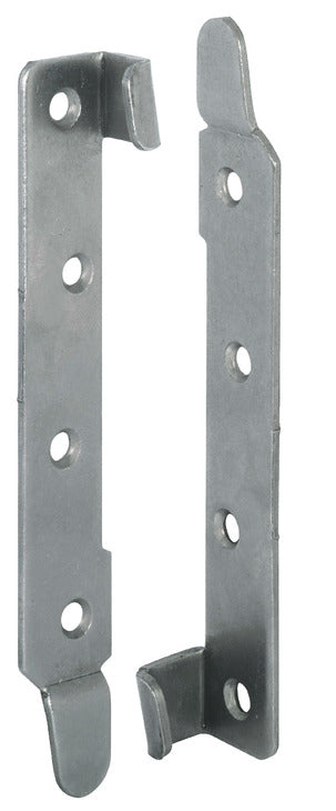 Häfele 271.05.915 Bed Connecting Bracket, with cranked hook-in part and striking plate, Steel, Length: 145 mm