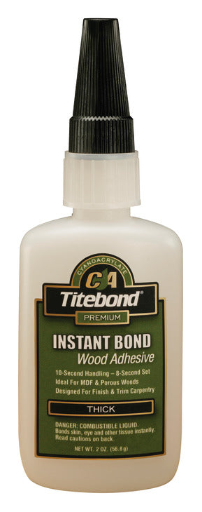 Häfele 003.50.012 Titebond®, Instant Bond, 2 oz., Adhesive medium black