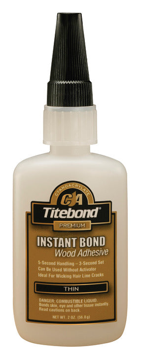 Häfele 003.50.012 Titebond®, Instant Bond, 2 oz., Adhesive medium black