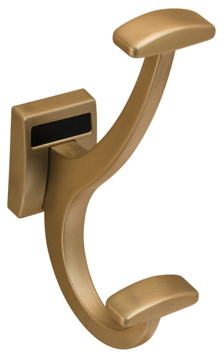Häfele 807.69.330 TAG - Wall Mounted Hook, Synergy Elite, Double Prong, (1 1/2 x 3 5/8") Slate