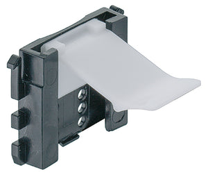 Häfele 637.47.490 Toe Kick Speed Clip, AXILO® Cabinet Leveling System, slides into mounting plates, For 19 mm (3/4") thick toe kick panels, gray and black