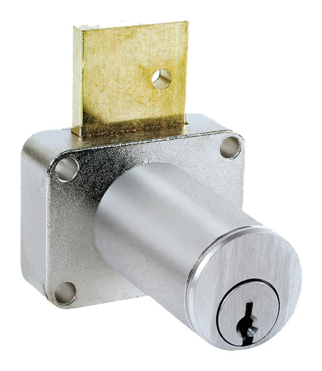 Häfele 232.14.300 Cabinet Drawer Lock, C8178 and C8179 Series, Keyed Different, National Lock - High Security, Brushed chrome, cylinder length 7/8"