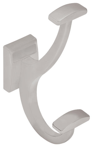 Häfele 807.69.630 TAG - Wall Mounted Hook, Synergy Elite, Double Prong, (1 1/2 x 3 5/8") Matte nickel