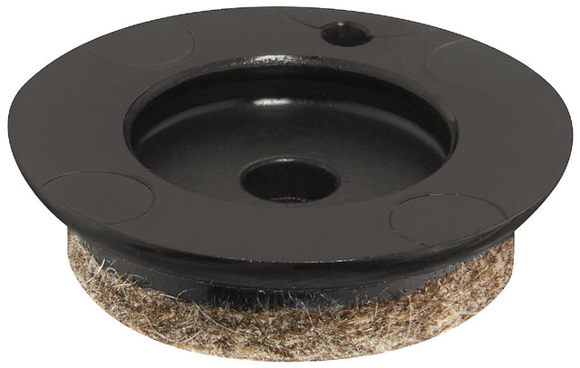Häfele 650.24.061 QuickClick Slim Glide, C, Round, extremely flat, for different floors, Dim. D: Ø 25 mm, installation height H: 6 mm, black