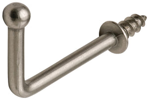 Häfele 510.86.201 Ball Point Hook, Fits into 4 mm Holes, Chrome-plated; 1 1/2" projection