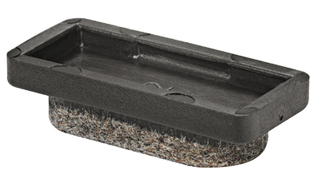 Häfele 650.24.353 QuickClick Glide, rectangular, for press fitting, with wear-free felt, dimensions (L x W): 32 x 15 mm