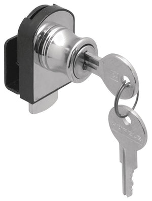 Häfele 233.18.830 Timberline - Glass Door Lock, Non-Bore, Vertical Installation, modular removable core locking system, Polished brass