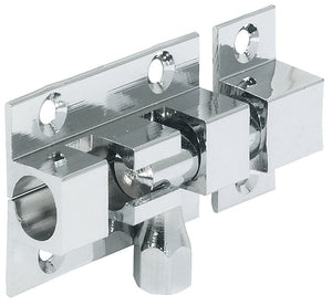Häfele 252.70.720 Barrel Bolt, Brass, Chrome Plated, Screw-Mounted, Length: 60 mm