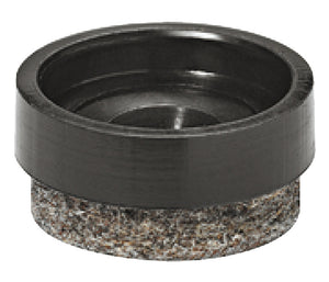 Häfele 650.24.061 QuickClick Slim Glide, C, Round, extremely flat, for different floors, Dim. D: Ø 25 mm, installation height H: 6 mm, black