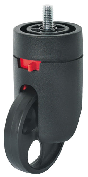 Häfele 661.29.910 Swiveling Caster, M10 Stem, with Brake, Load-Bearing Capacity 264 lbs., With M10 thread, Silver with silver wheel